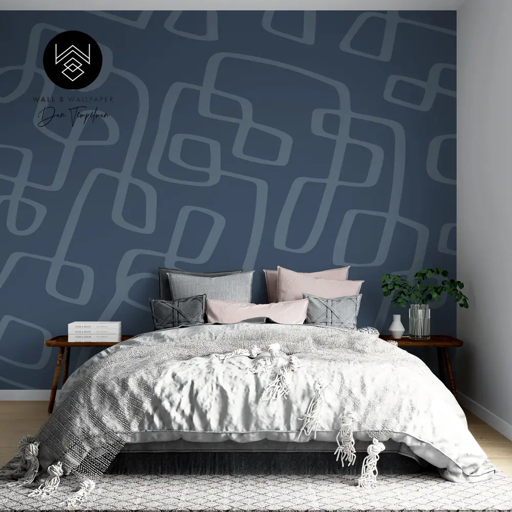 טפט כחול לבית